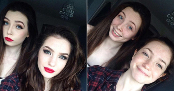 Foto Gadis Dengan Makeup amp; Tanpa Makeup Beda Jauh