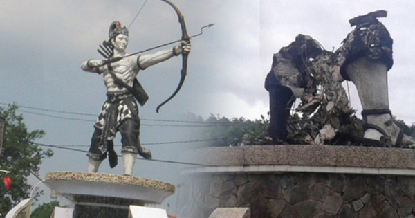 Patung Arjuna Ikon Purwakarta Dibakar, Pelakunya �Dorna�